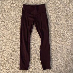 Size 6 maroon lululemon leggings